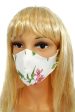 CV012 Reusable decorative masks - White with wild flowers - 100% cotton - 2 pieces Hot on Sale