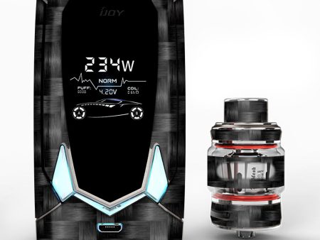 Black Grey Carbon Fiber Weave iJoy Avenger 270 Skin Cheap