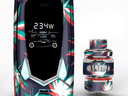 3D Holographic Week Pot Leaf iJoy Avenger 270 Skin For Sale