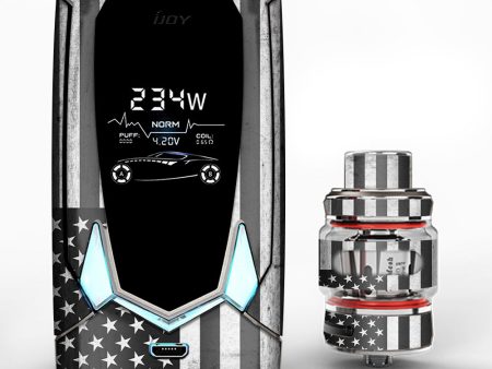 Black White Grunge Flag Usa America iJoy Avenger 270 Skin Cheap