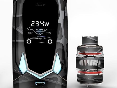 Black Metal Web Panels iJoy Avenger 270 Skin Online now