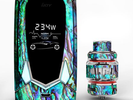 Abalone Ripples Green Blue Purple Shells iJoy Avenger 270 Skin Cheap