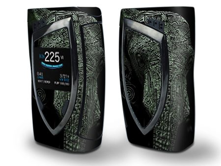 Skin Decal Vinyl Wrap for Smok Devilkin Kit 225w Vape (includes TFV12 Prince Tank Skins) skins cover  Aztec Elephant Tribal Design For Sale