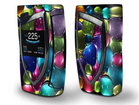 Skin Decal Vinyl Wrap for Smok Devilkin Kit 225w Vape (includes TFV12 Prince Tank Skins) skins cover  Stained Glass Bubbles Cheap