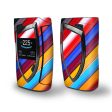 Skin Decal Vinyl Wrap for Smok Devilkin Kit 225w (includes TFV12 Prince Tank Skins) Vape Skins Stickers Cover   Color Stripes Pattern Sale