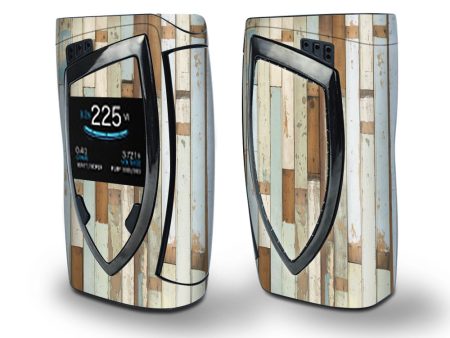 Skin Decal Vinyl Wrap for Smok Devilkin Kit 225w (includes TFV12 Prince Tank Skins) Vape Skins Stickers Cover   Beach Wood Panels Teal White Wash Sale