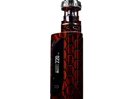 Abstract Red Metal  eLeaf IKONN 220 Skin For Cheap