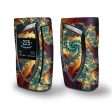 Skin Decal Vinyl Wrap for Smok Devilkin Kit 225w Vape (includes TFV12 Prince Tank Skins) skins cover  Trippy Floral Swirl Online now