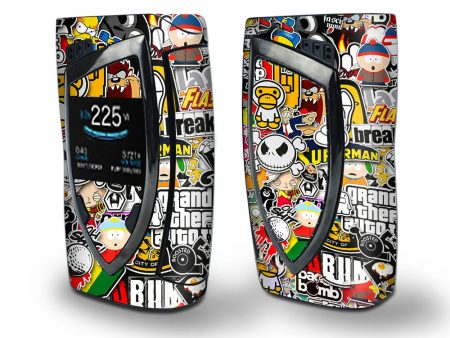 Skin Decal Vinyl Wrap for Smok Devilkin Kit 225w Vape (includes TFV12 Prince Tank Skins) skins cover  Sticker Slap For Sale