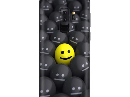 1 Yellow Happy Emoji With Sad Samsung Galaxy S9 Plus Skin Fashion