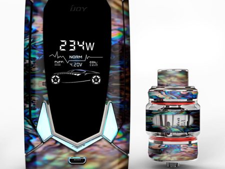 Abalone Sea Shell Gold Blues Beautiful iJoy Avenger 270 Skin For Sale