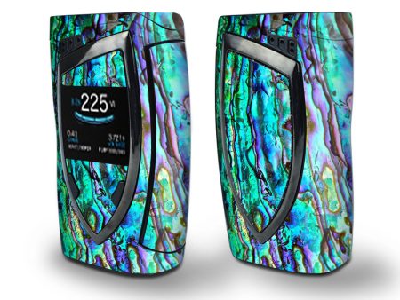 Skin Decal Vinyl Wrap for Smok Devilkin Kit 225w (includes TFV12 Prince Tank Skins) Vape Skins Stickers Cover   Abalone Ripples Green Blue Purple Shells Online