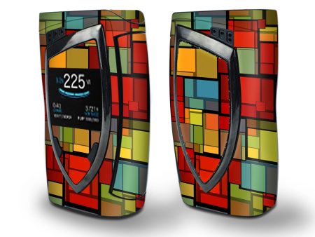 Skin Decal Vinyl Wrap for Smok Devilkin Kit 225w (includes TFV12 Prince Tank Skins) Vape Skins Stickers Cover   Abstract Colorful Square Pattern For Cheap