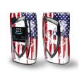 Skin Decal Vinyl Wrap for Smok Devilkin Kit 225w Vape (includes TFV12 Prince Tank Skins) skins cover  U.S.A. Flag Skull Drip Sale