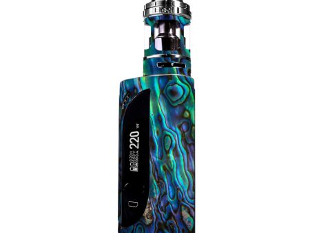 Abalone Shell Green Swirl Blue Gold eLeaf IKONN 220 Skin For Cheap