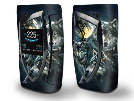 Skin Decal Vinyl Wrap for Smok Devilkin Kit 225w (includes TFV12 Prince Tank Skins) Vape Skins Stickers Cover   3 Wolves Moonlight Online Sale