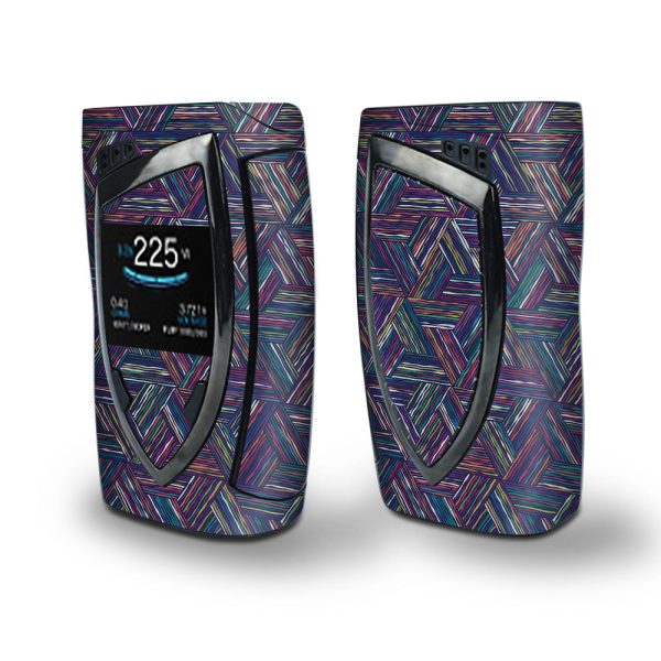 Skin Decal Vinyl Wrap for Smok Devilkin Kit 225w Vape (includes TFV12 Prince Tank Skins) skins cover  Triangle Weave Fashion