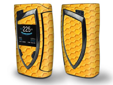 Skin Decal Vinyl Wrap for Smok Devilkin Kit 225w Vape (includes TFV12 Prince Tank Skins) skins cover  Yellow Honeycomb Online